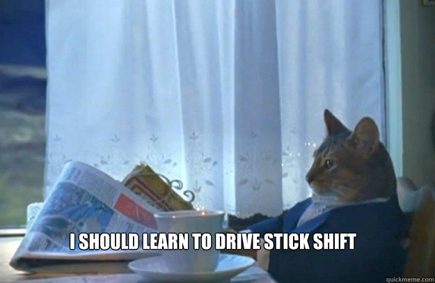 i should learn to drive stick shift